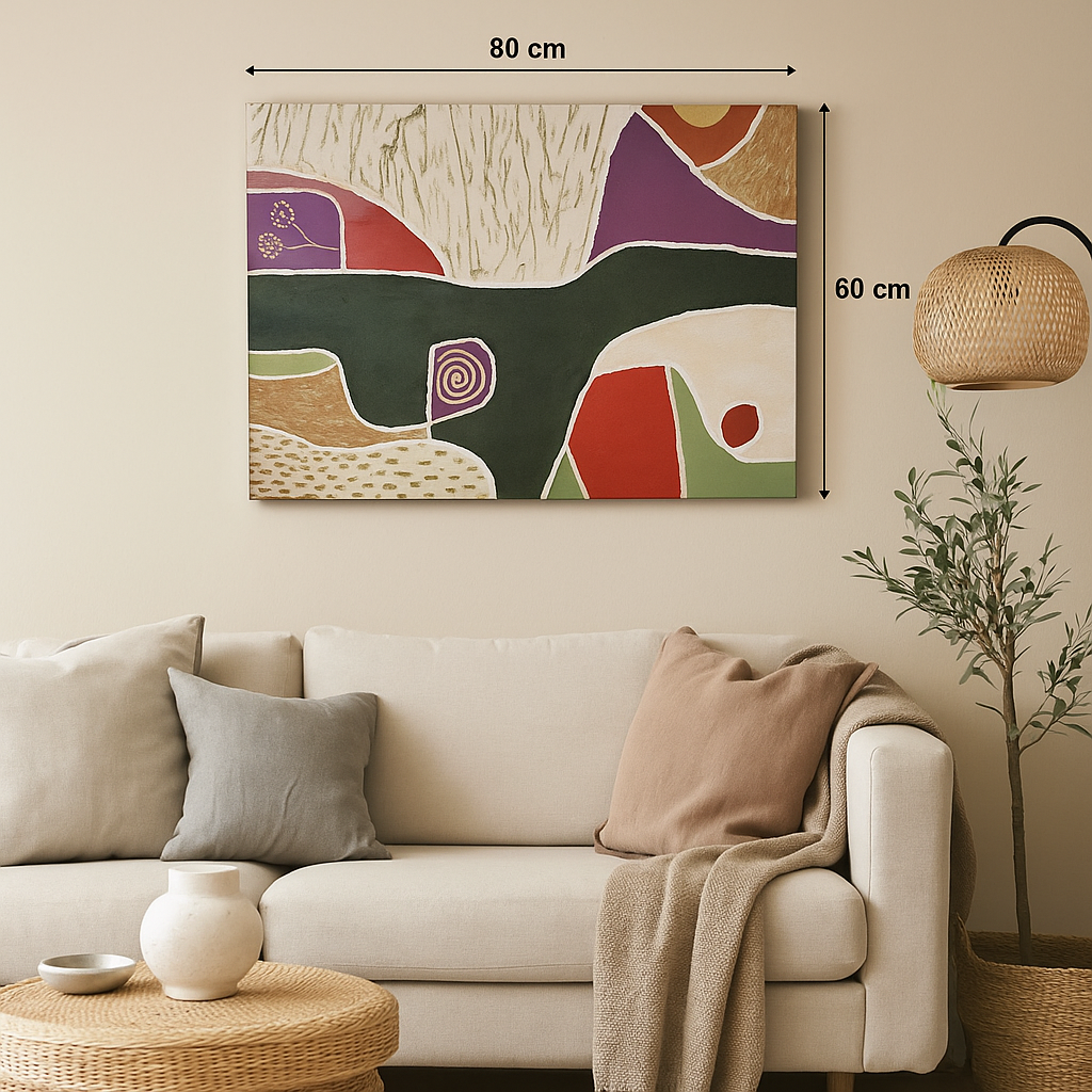 Racines du temps - Tableau 60 X 80 cm