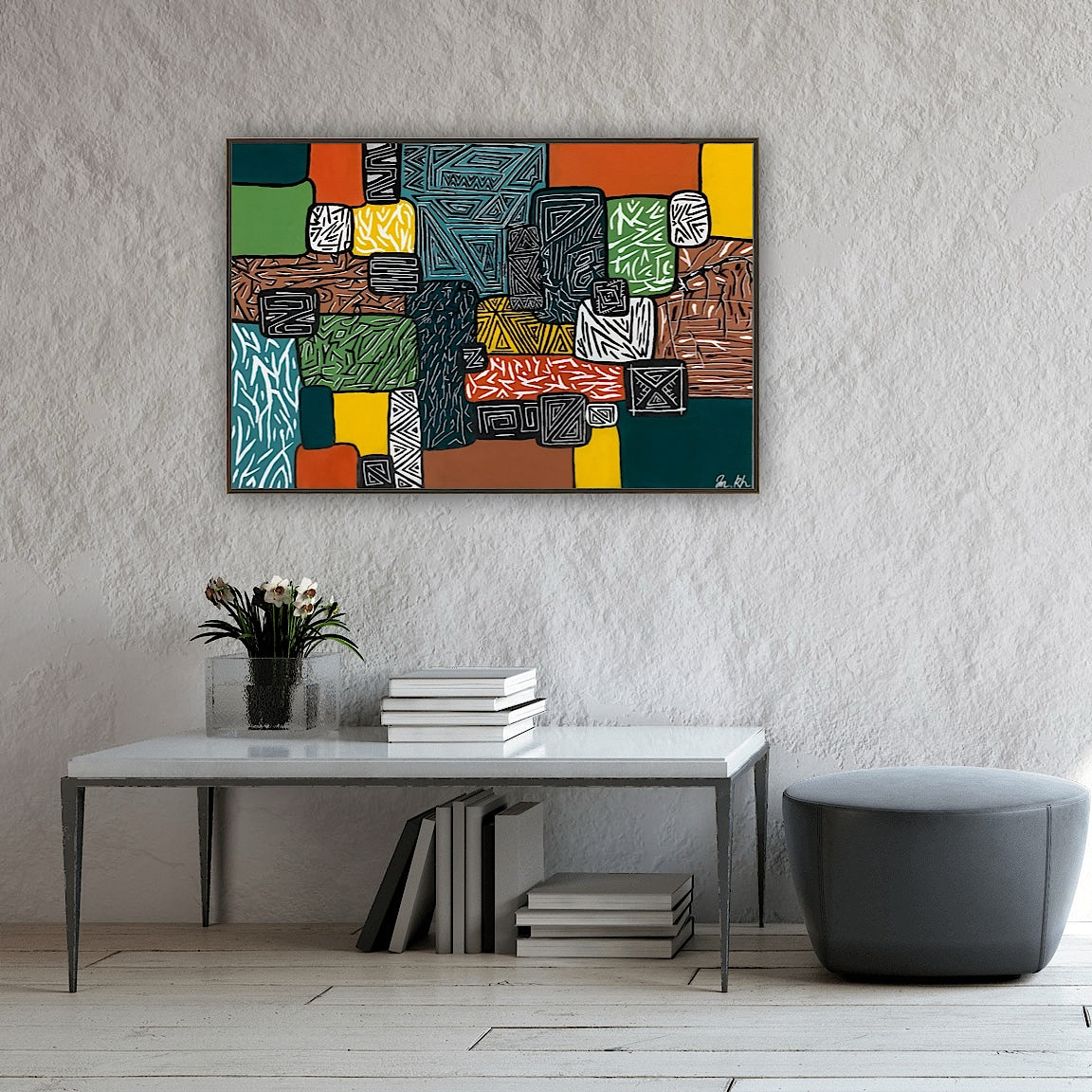 Rythmes Sauvages- Tableau 60 x 90 cm