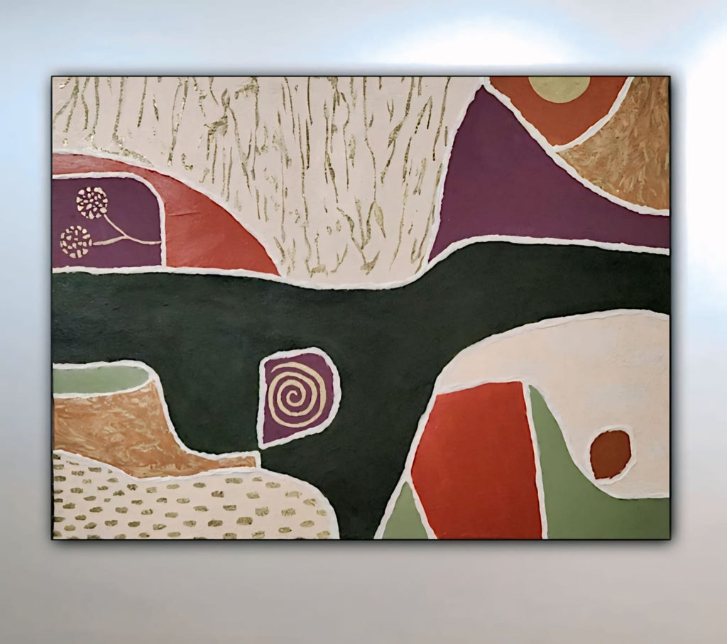 Racines du temps - Tableau 60 X 80 cm