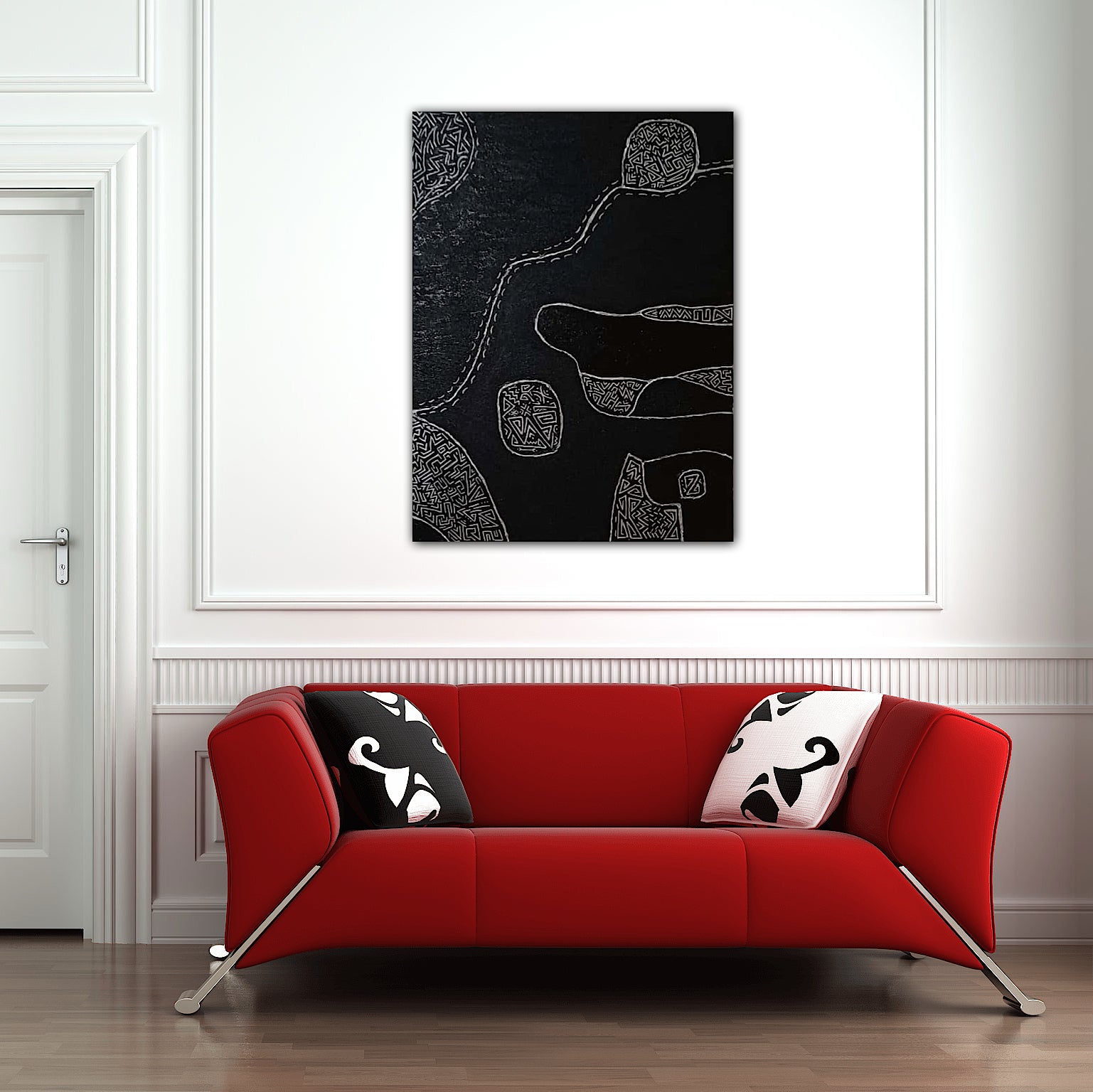 Traces invisibles - Tableau 60 X 80 cm